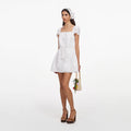 White Ramie Mini Dress