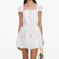 White Ramie Mini Dress