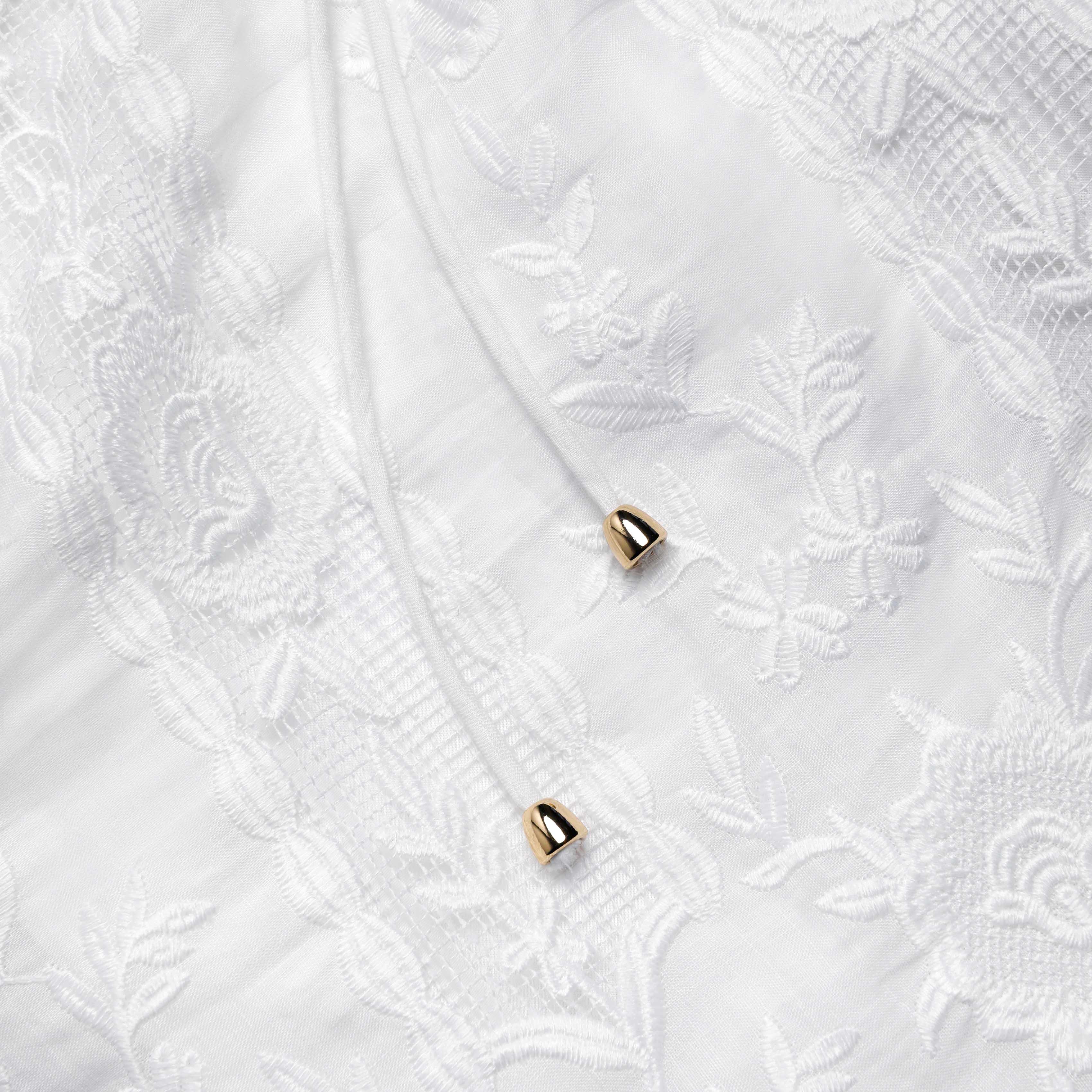 White Ramie Mini Dress