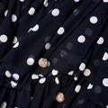 Polka Dot Georgette Ruffle Maxi Dress