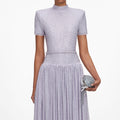 Lilac Rhinestone Midi Dress