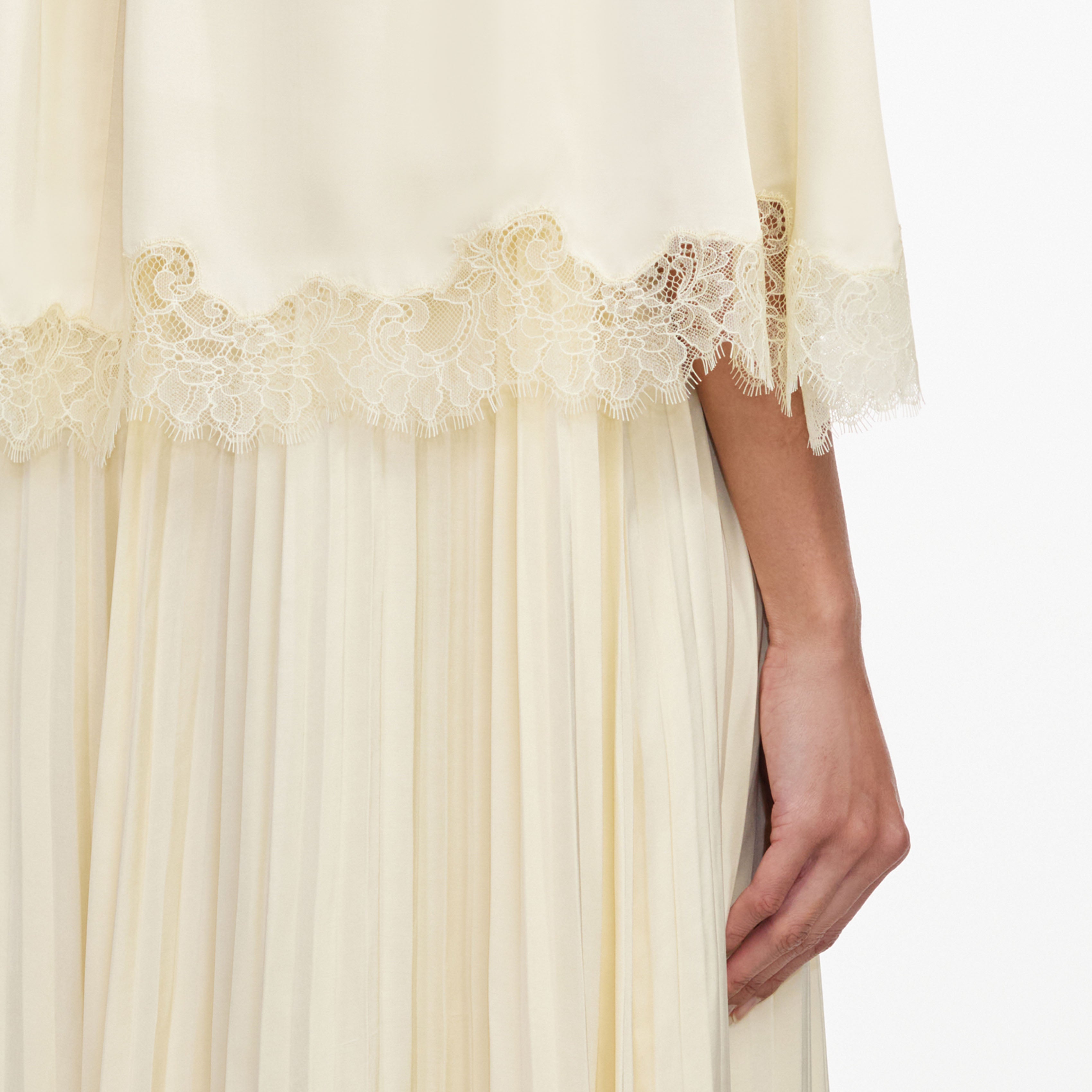 Yellow Tie Neck Cape Maxi Dress