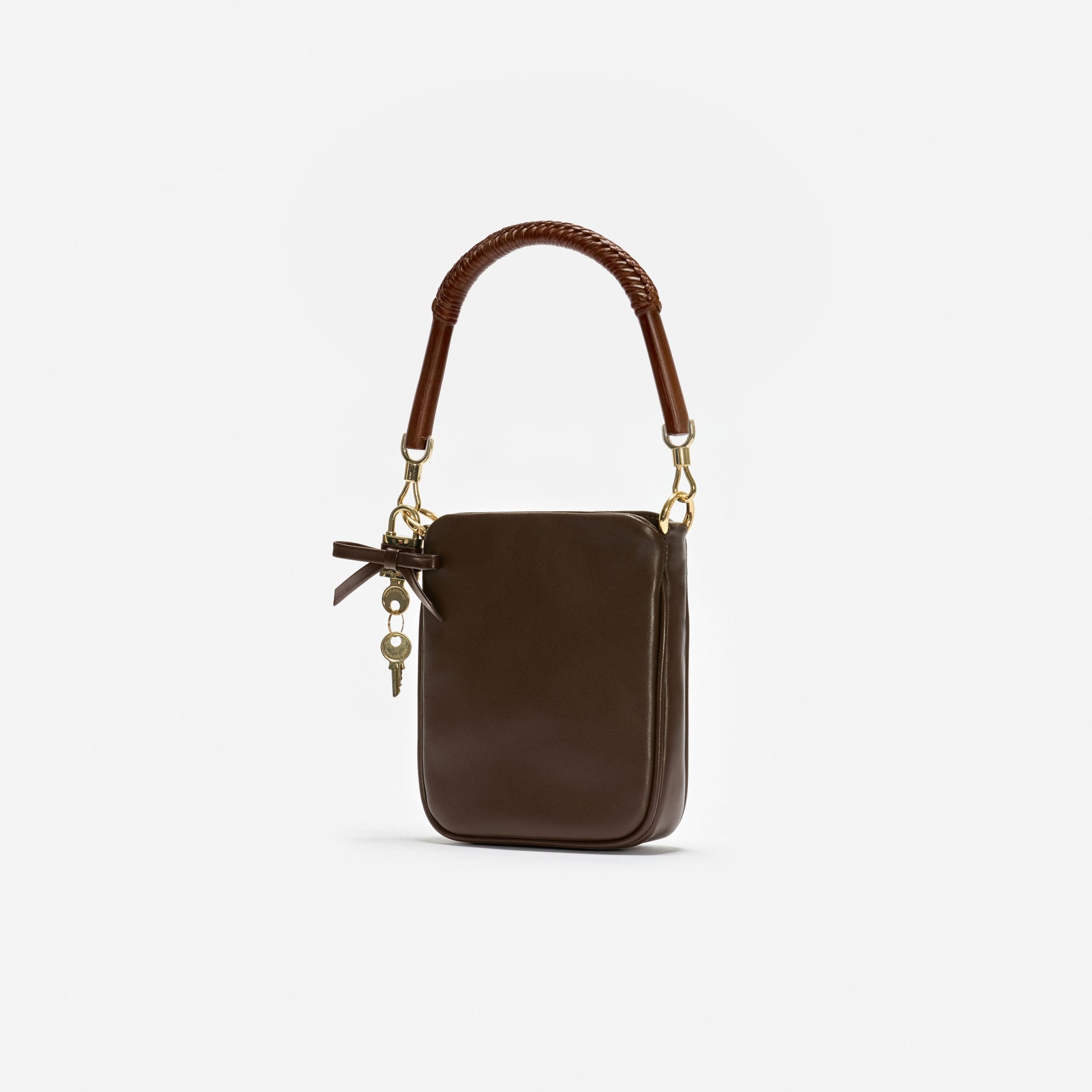 Brown Leather Mini Tote Bag