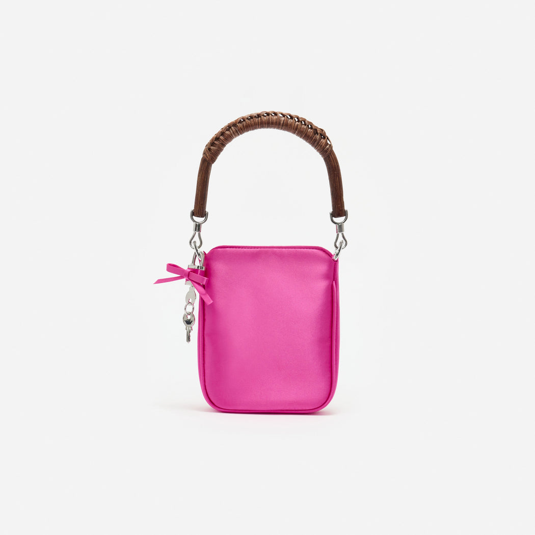 Pink Satin Mini Tote Bag