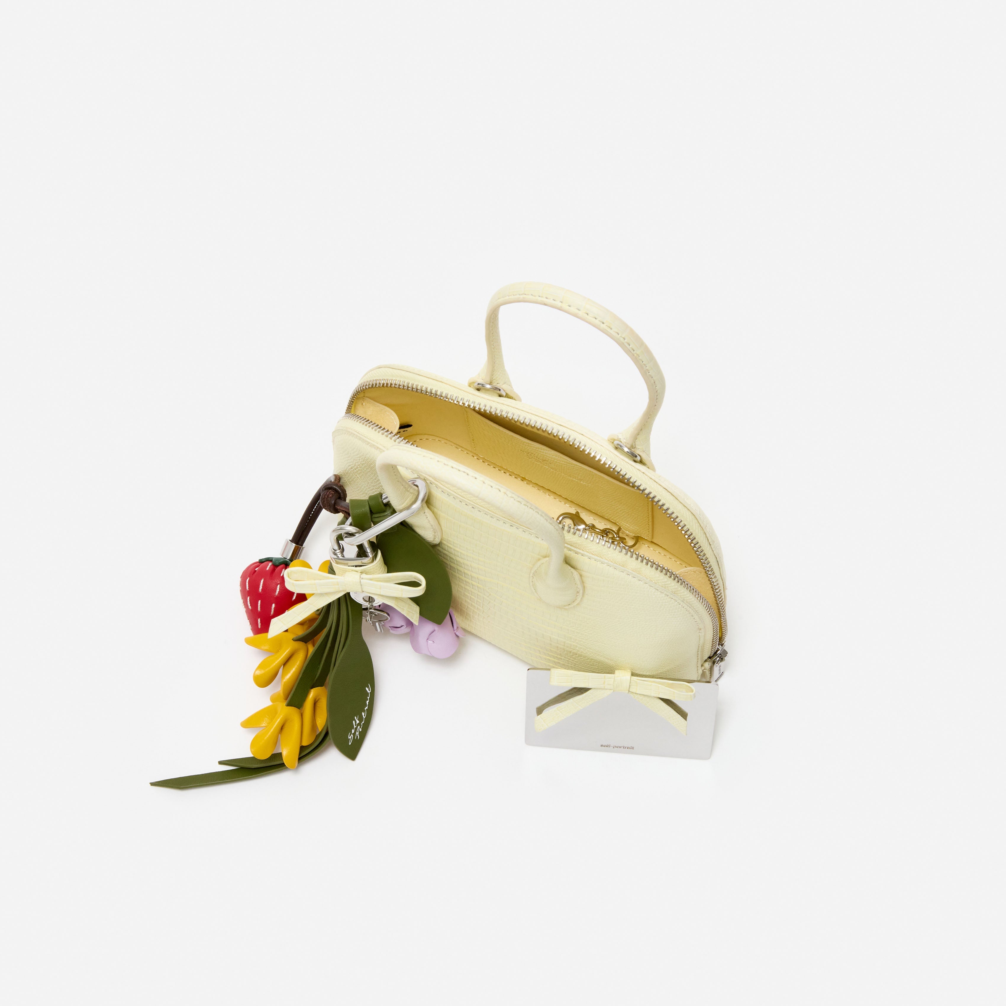 Lizard Leather Toast Yellow Mini Bag