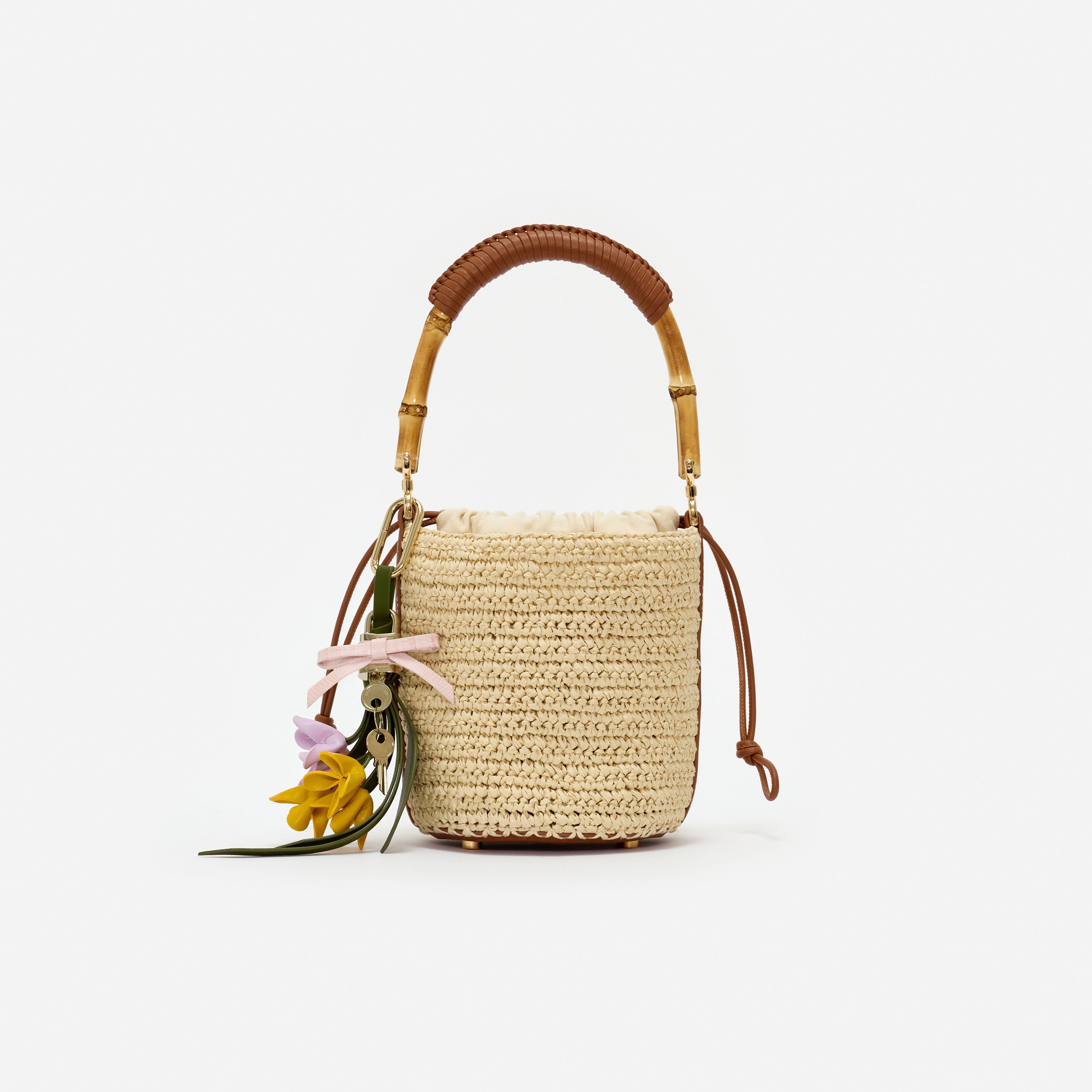 Soft Raffia Bucket Bag