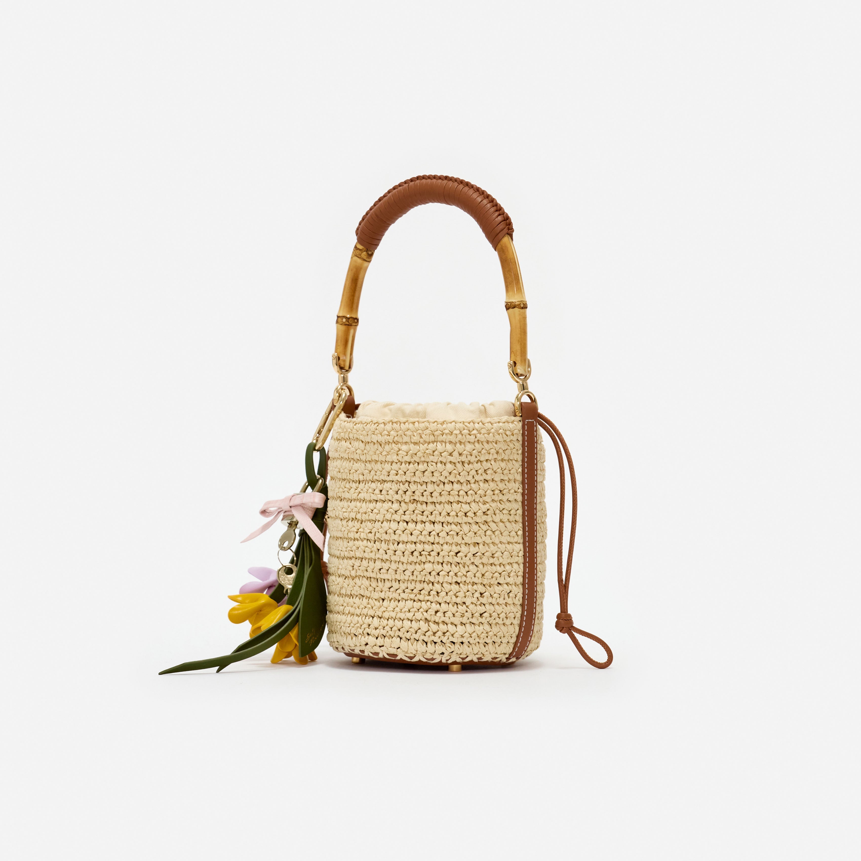 Soft Raffia Bucket Bag