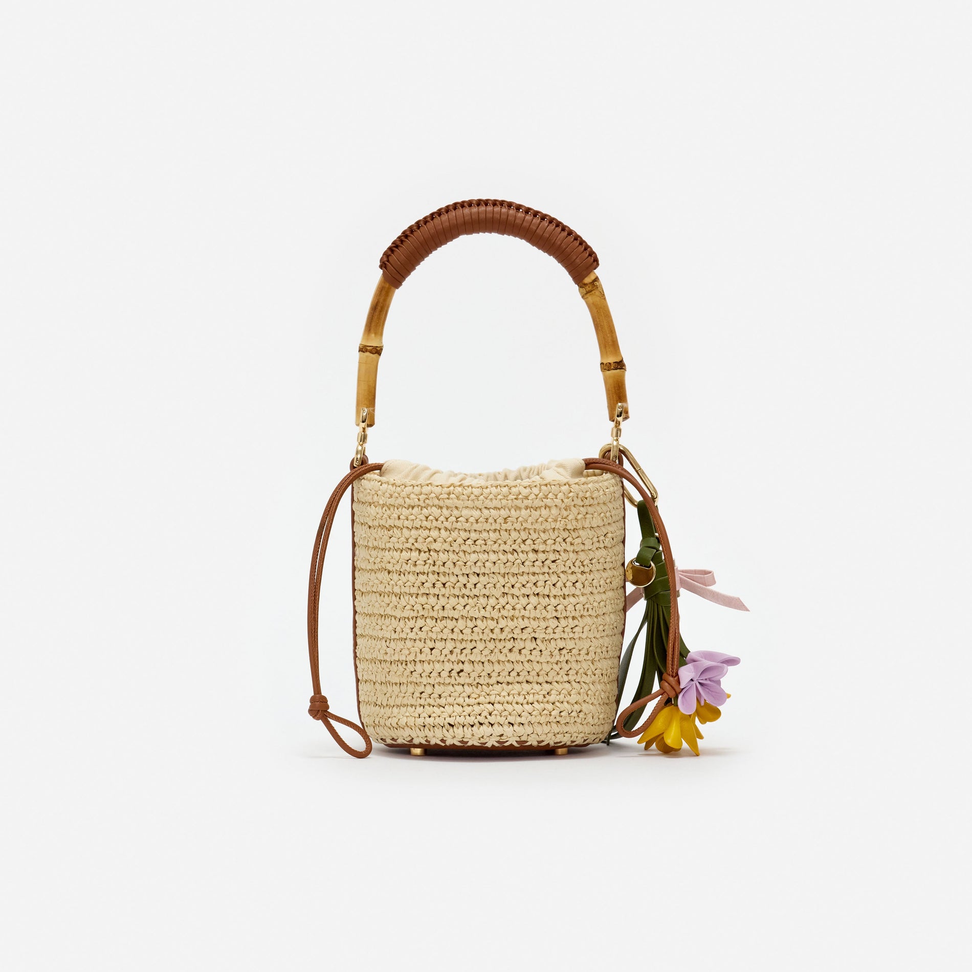 Soft Raffia Bucket Bag