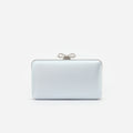 Blue Satin Clutch Bag
