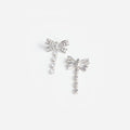 Crystal Bow Droplet Earrings