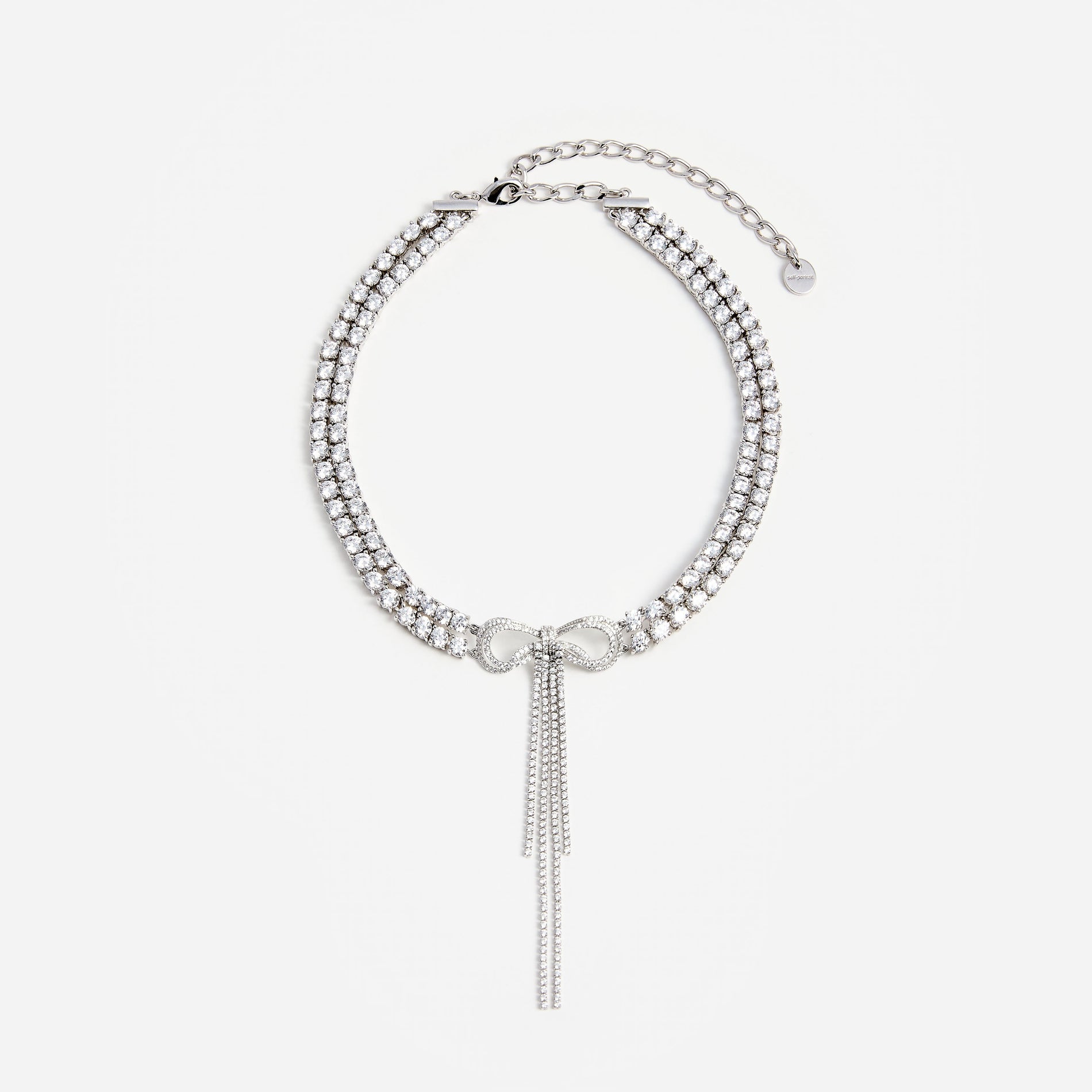 Double Crystal Bow Choker