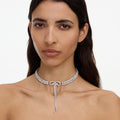 Double Crystal Bow Choker