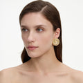 Gold Pearl Shell Earrings