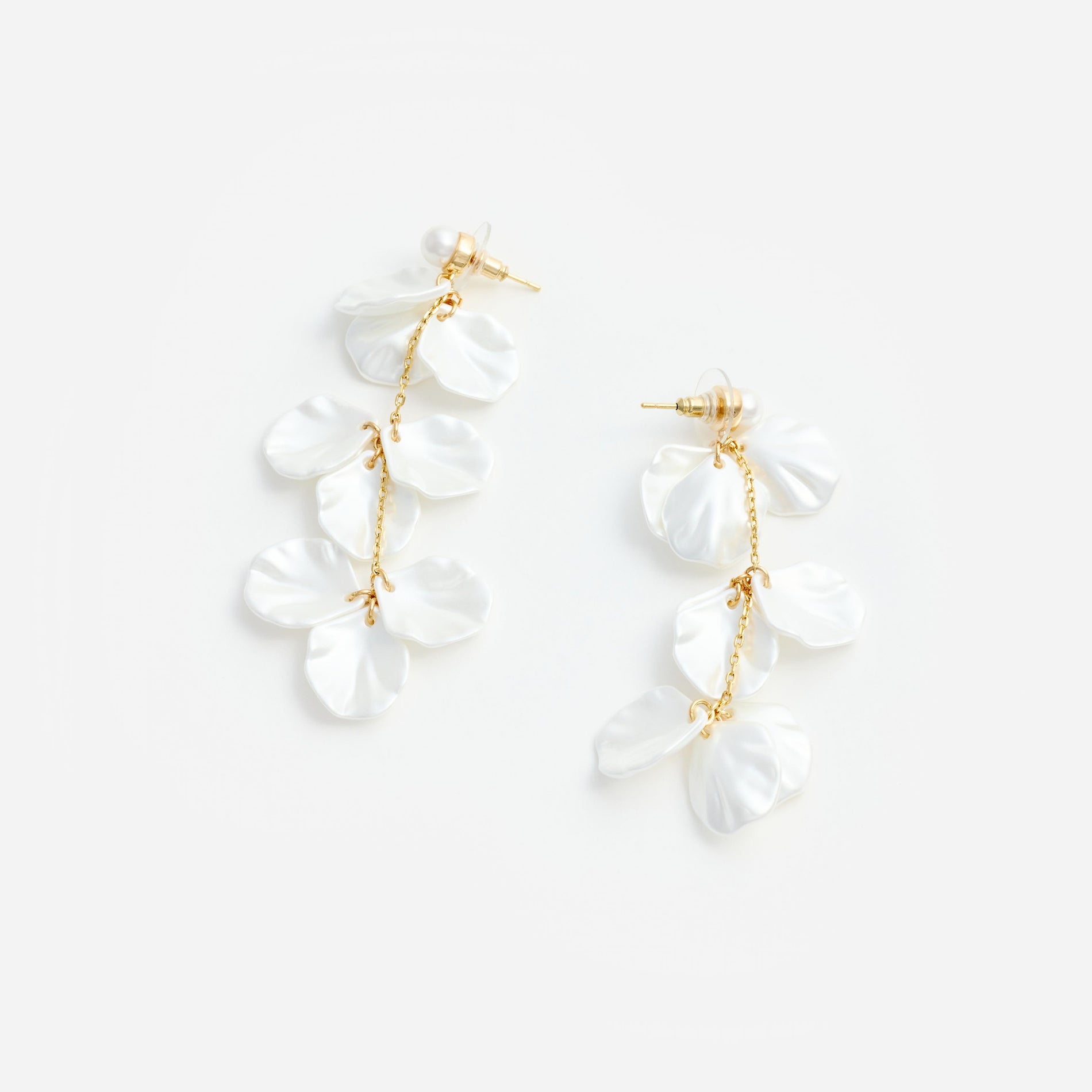 Pearl Petal Tiered Earrings