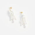 Pearl Petal Dangle Earrings