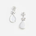 Crystal Flower Tiered Earrings