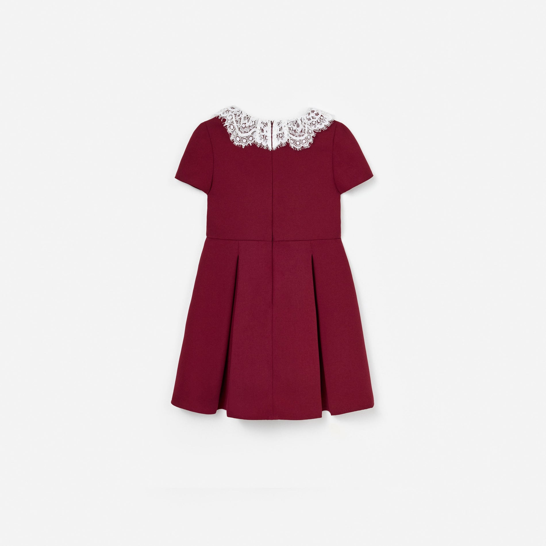 Burgundy Lace Bib Dress