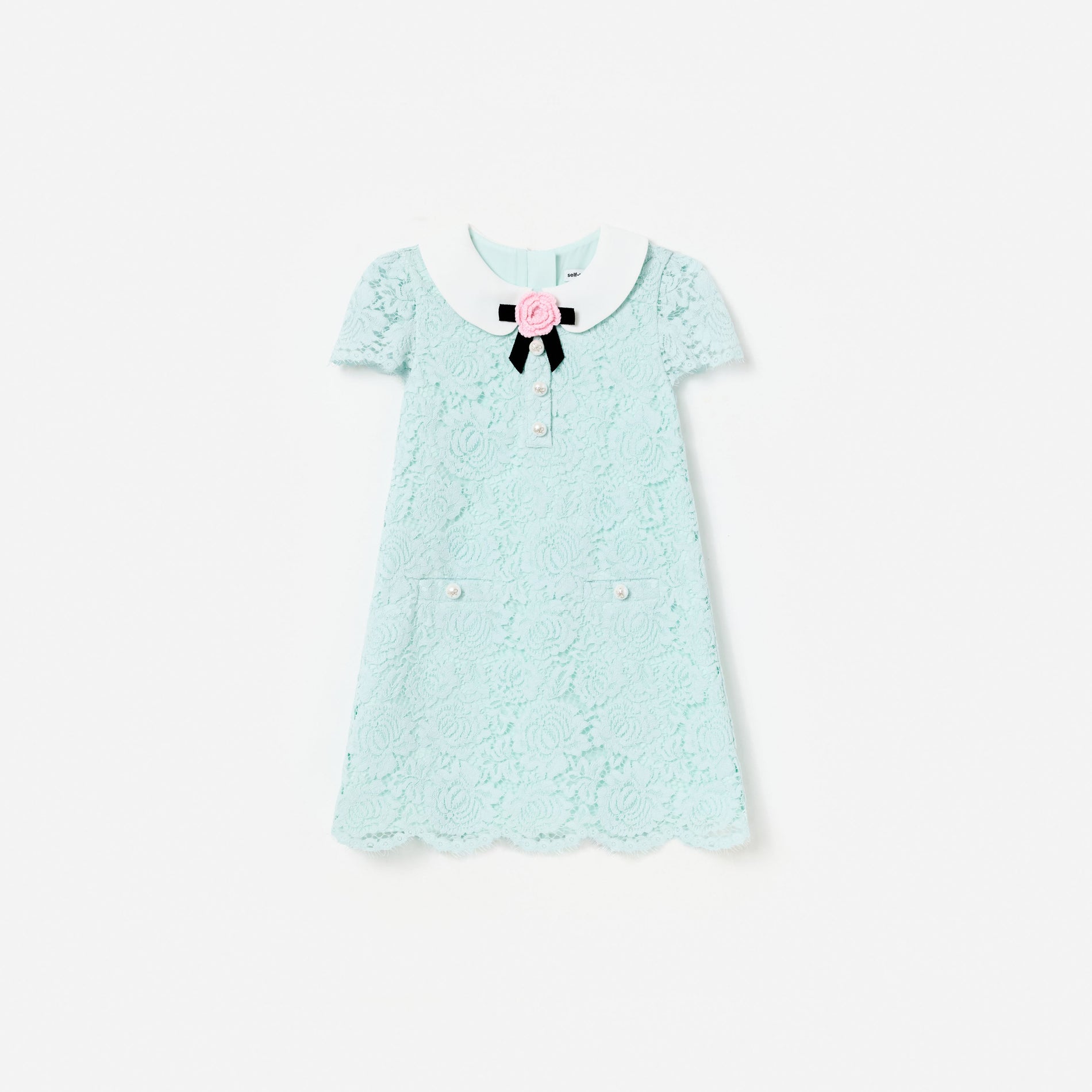 Mint Lace Collared Dress