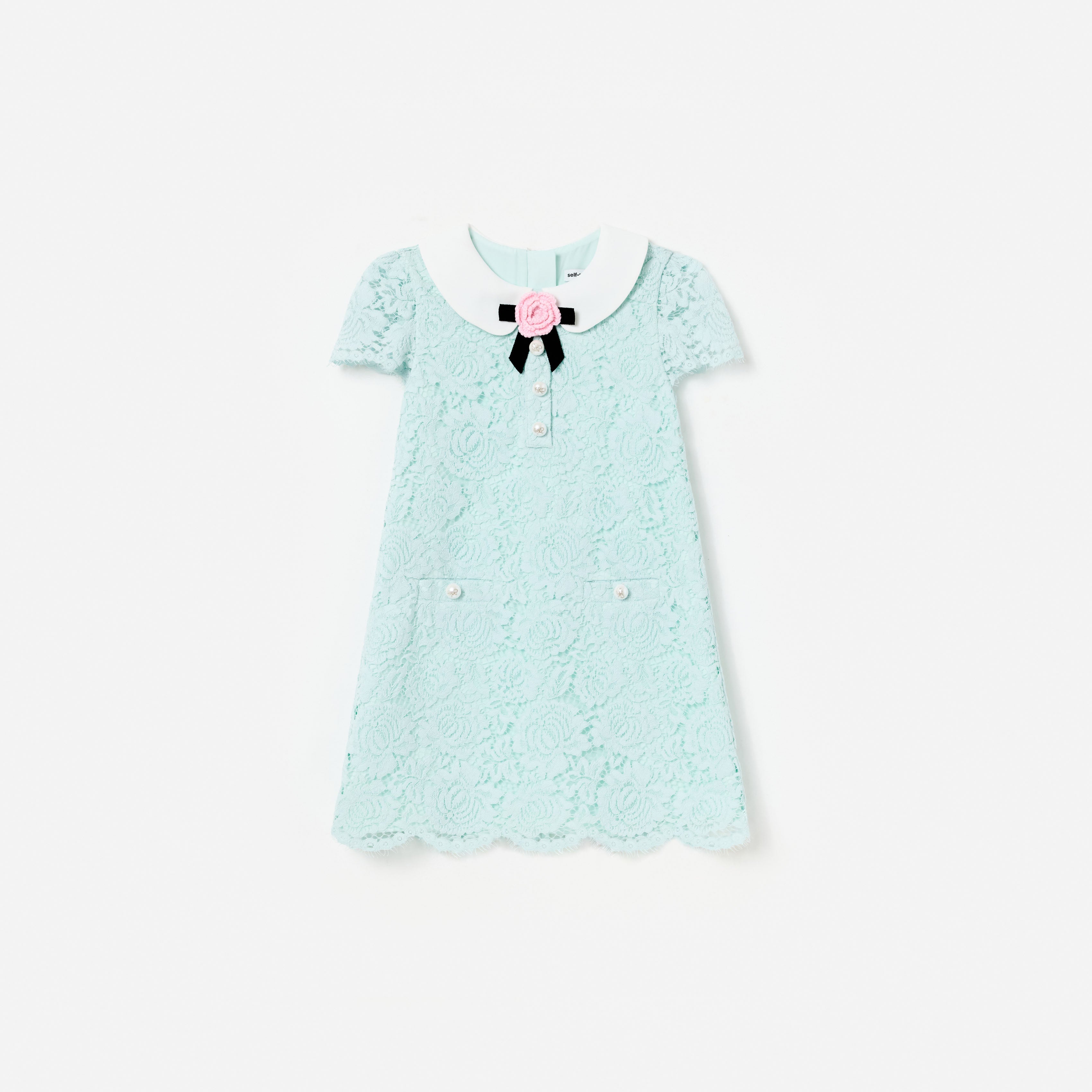 Mint Lace Collared Dress