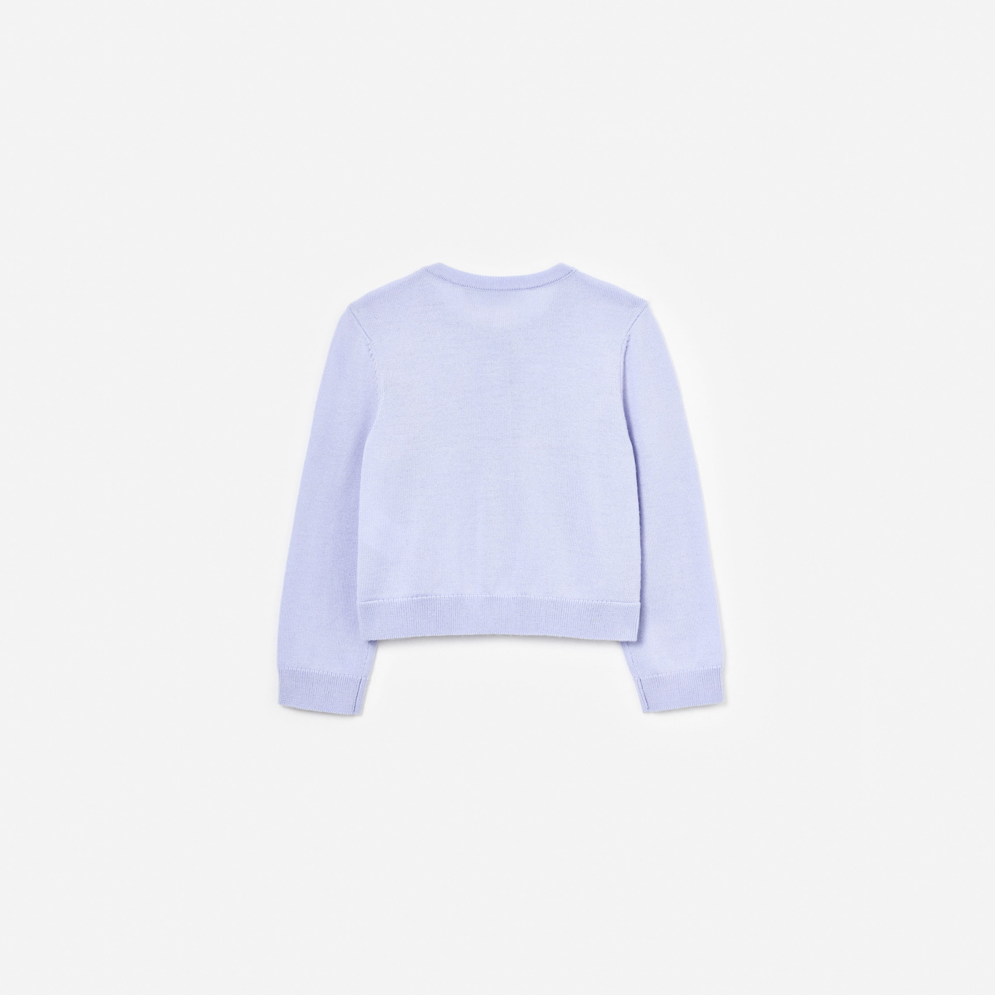 Lilac Sequin Flower Embroidered Knit Cardigan