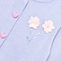 Lilac Sequin Flower Embroidered Knit Cardigan