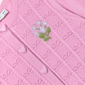 Pink Bow Pointelle Knit Cardigan
