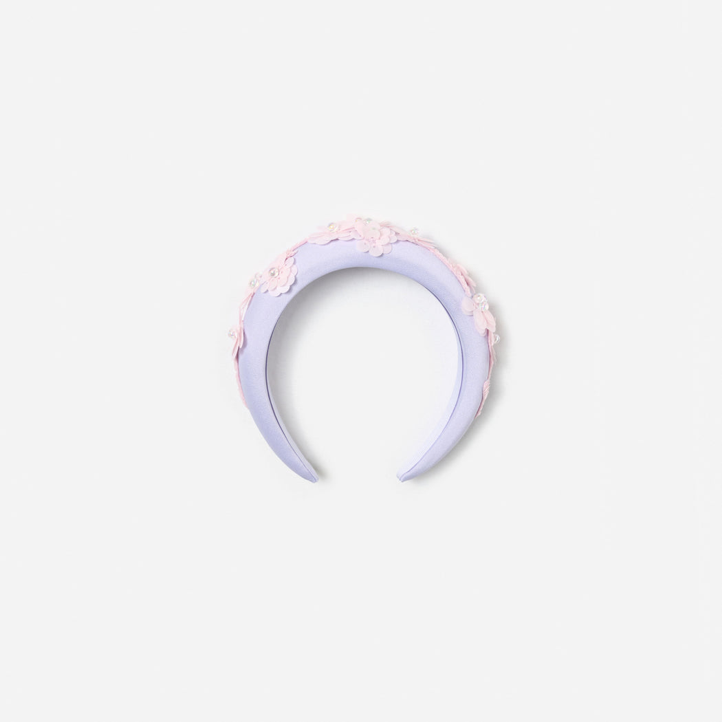 Lilac Flower Sequin Headband