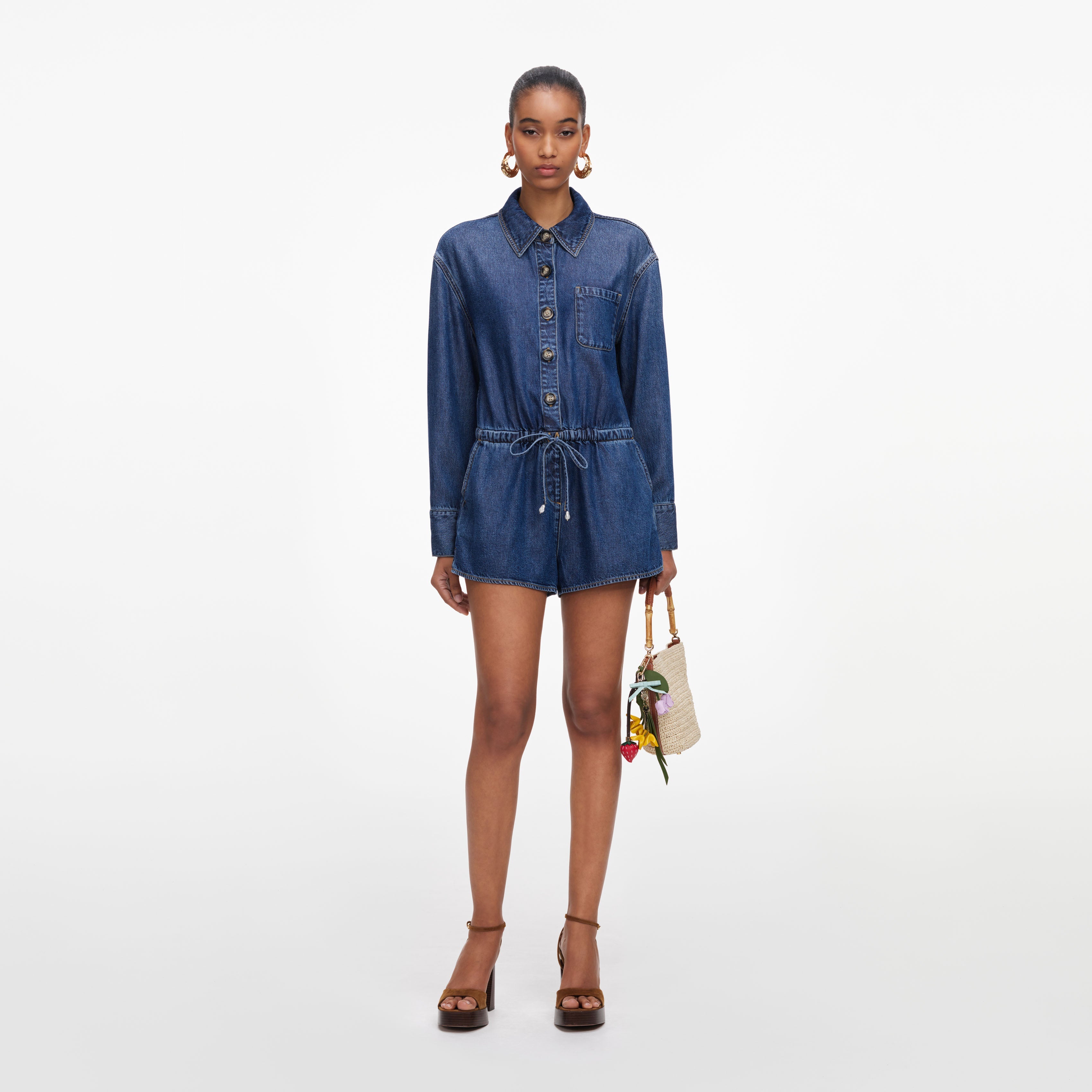 Denim Relaxed Fit Playsuit