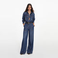 Denim Relaxed Fit Jumpsuit