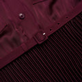 Plum Satin Pleated Maxi Dress