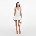 White Cotton Bodice Mini Dress