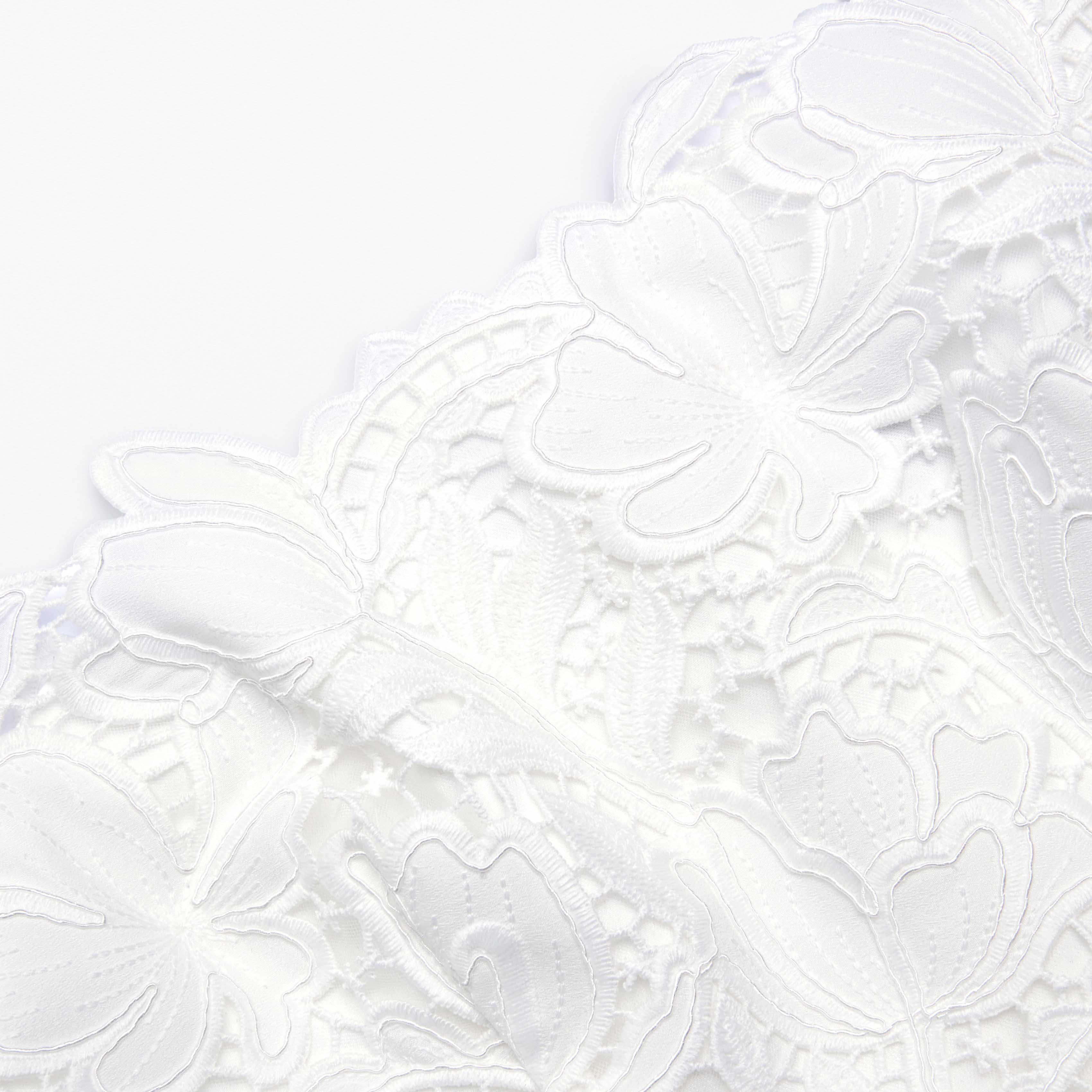 White Lace Peplum Top