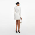 Cream Boucle Tailored Mini Dress
