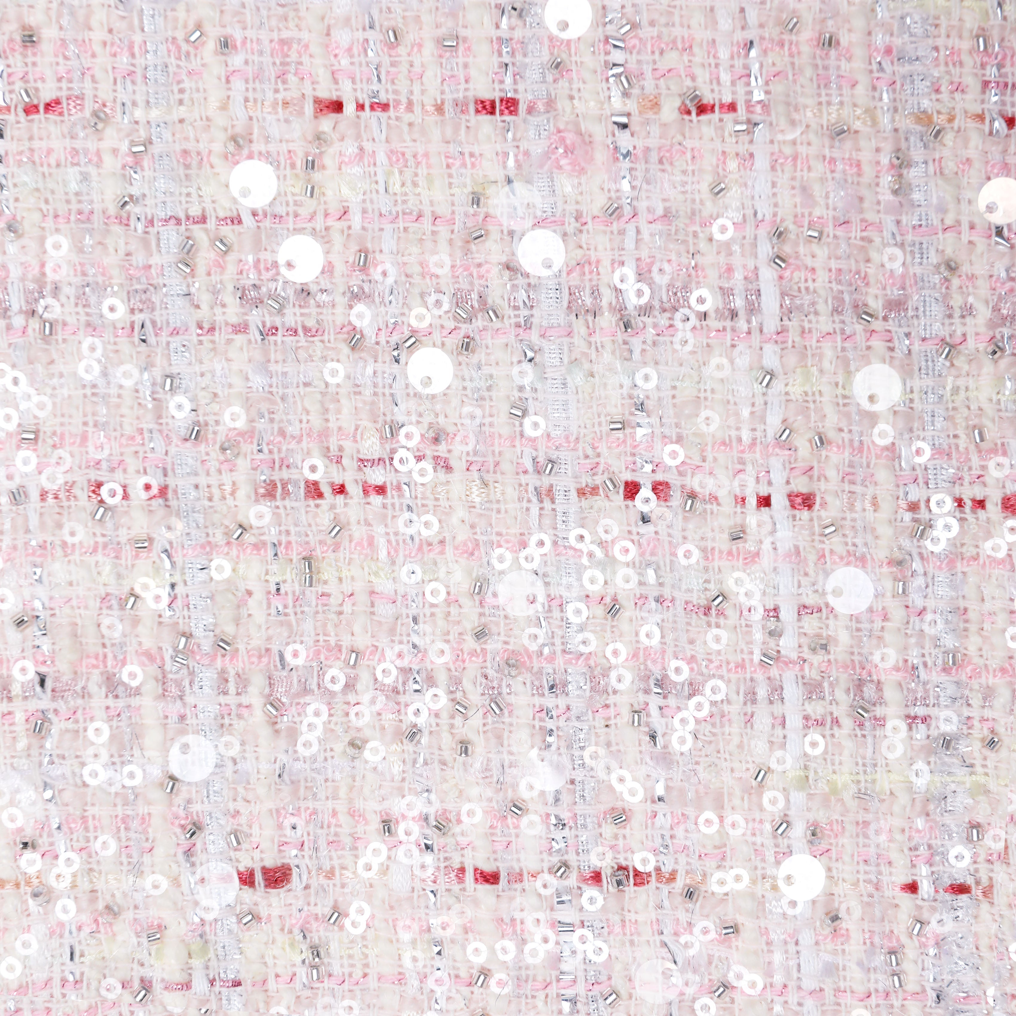 Pink Sequin Boucle Shorts