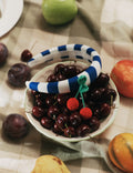 Navy Striped Cherry Motif Headband