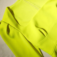 Lime Crepe Ruched Midi Dress