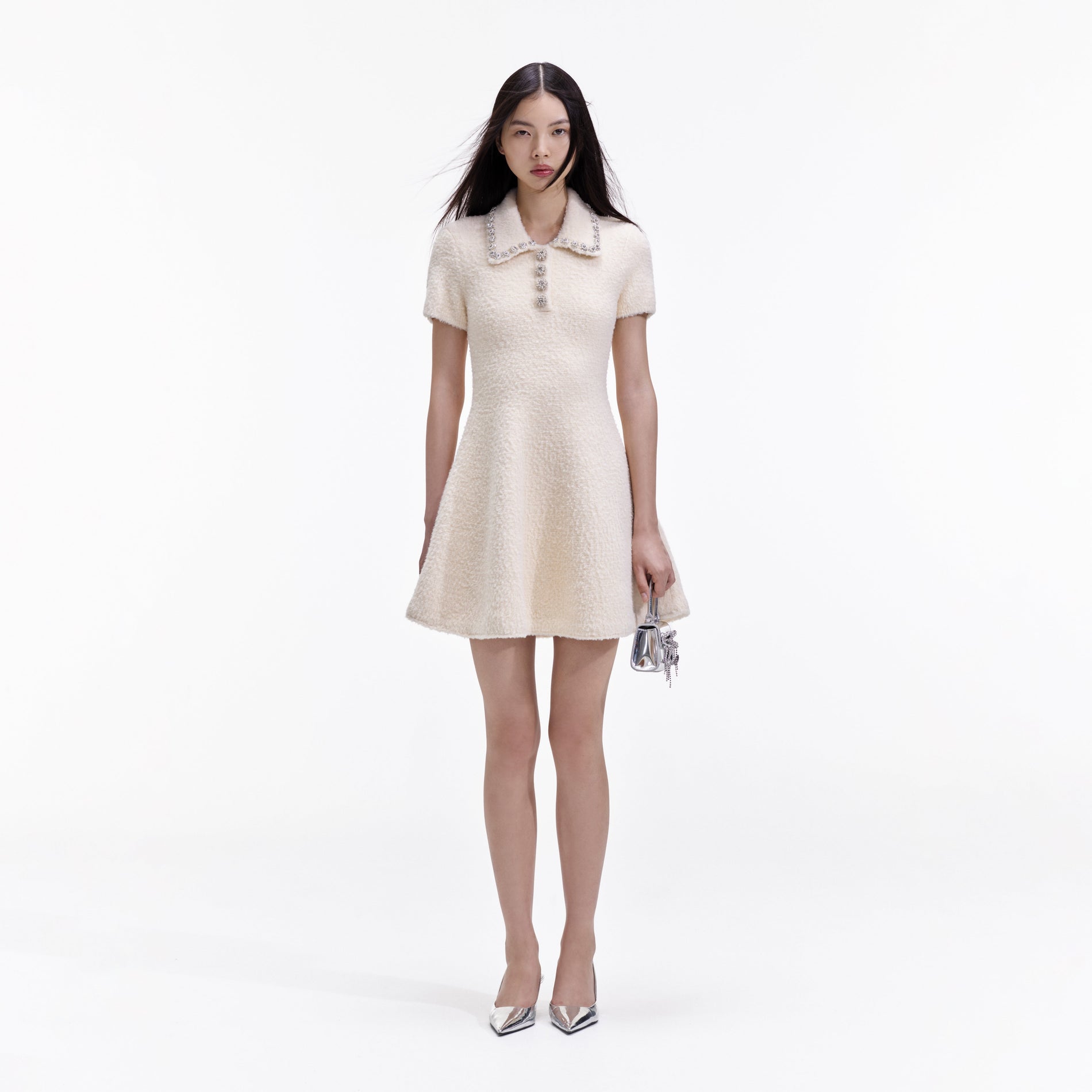Cream Soft Knit Mini Dress
