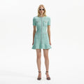 Mint Sequin Knit Mini Dress