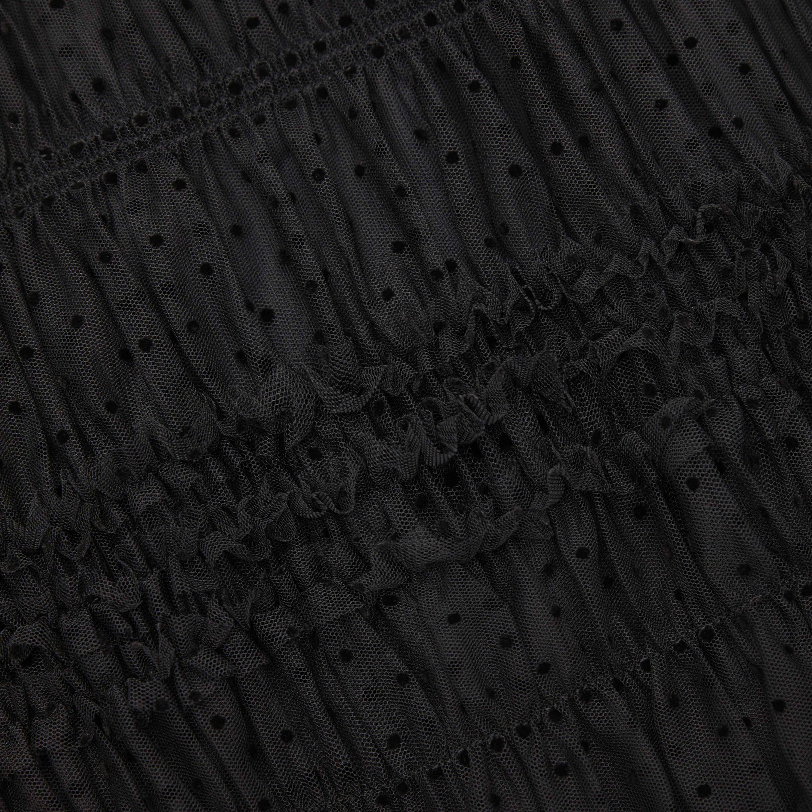 Black Dot Mesh Feather Midi Dress – self-portrait-EU