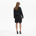 Black Boucle Oversized Jacket