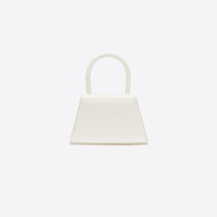 Cream Leather Micro Bow Bag