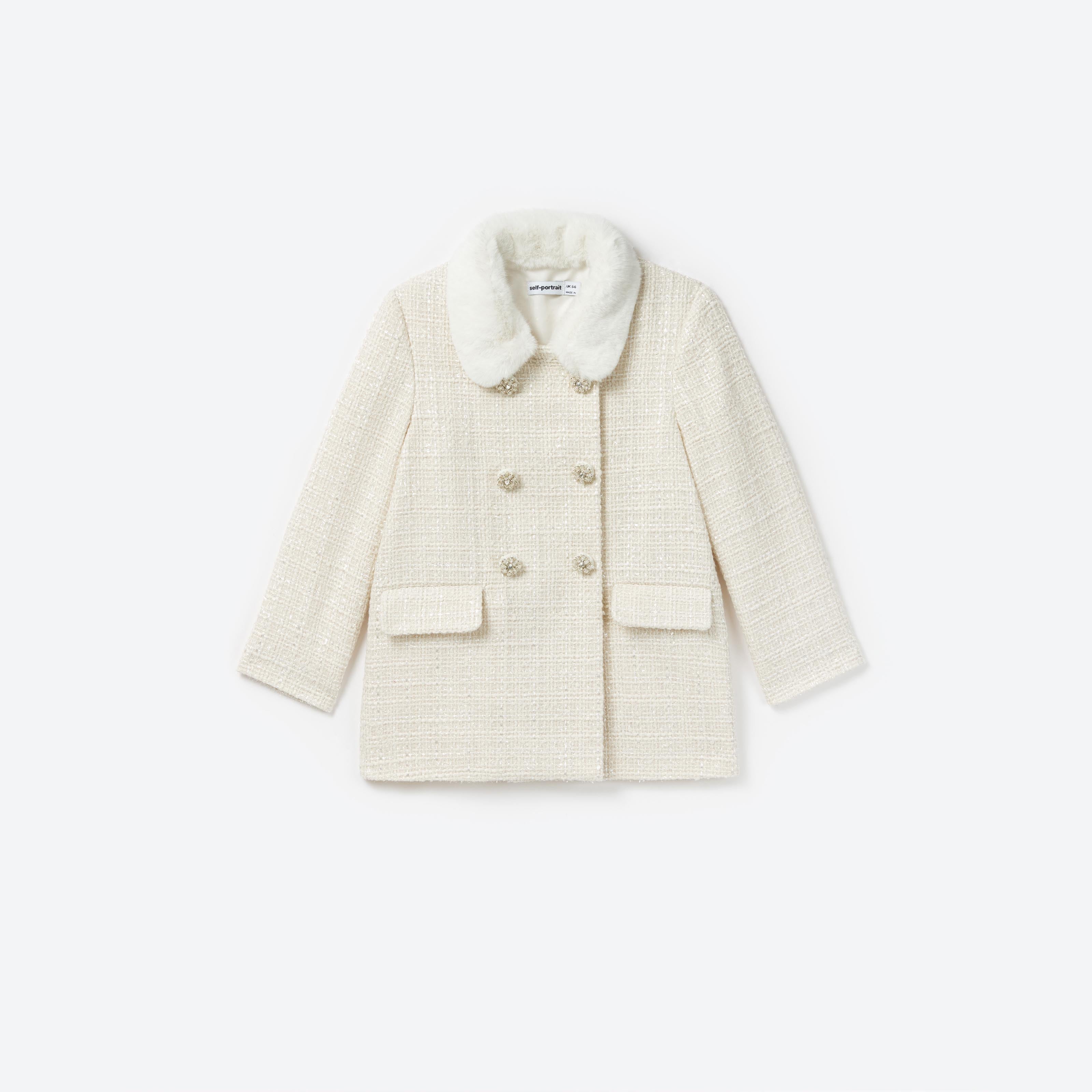 Cream Boucle Coat