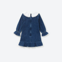 Denim Lace Collar Dress