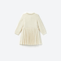 Cream Knit Bow Dress