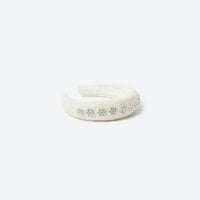 Cream Boucle Diamante Headband