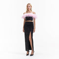 Black Sequin Maxi Skirt