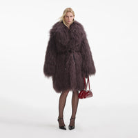 Dark Brown Shearling Coat