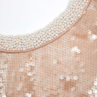 Pearl Trim Sequin Top