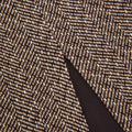Brown Herringbone Midi Skirt