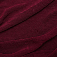 Burgundy Viscose Knit Maxi Dress